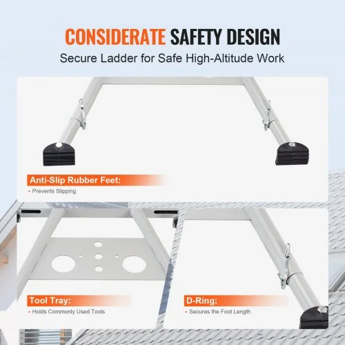 VEVOR Ladder Stabilizer Adjustable Feet Extension Standoff Heavy Duty ...