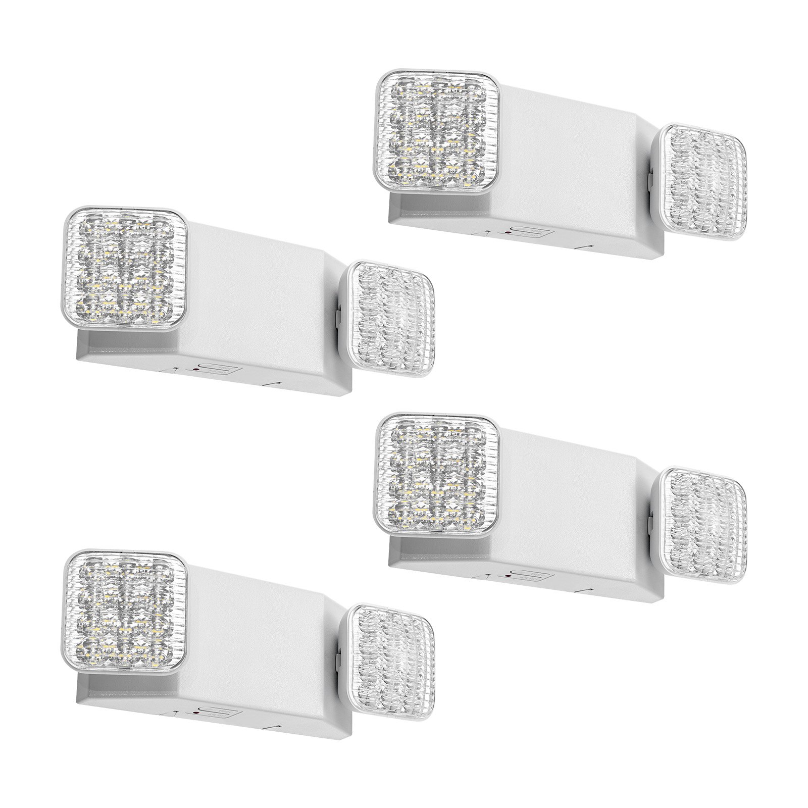 VEVOR 4 Pack Emergency Lights for Business, with Battery Backup ...