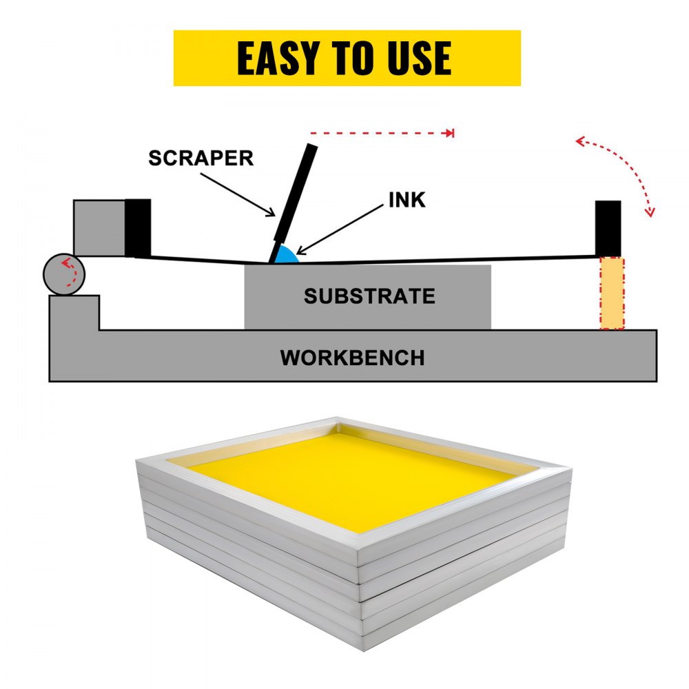 VEVOR Silk Screen Frame 6 Pieces Aluminum Silk Screen Frame 20x24 Inch Silk Screen Printing