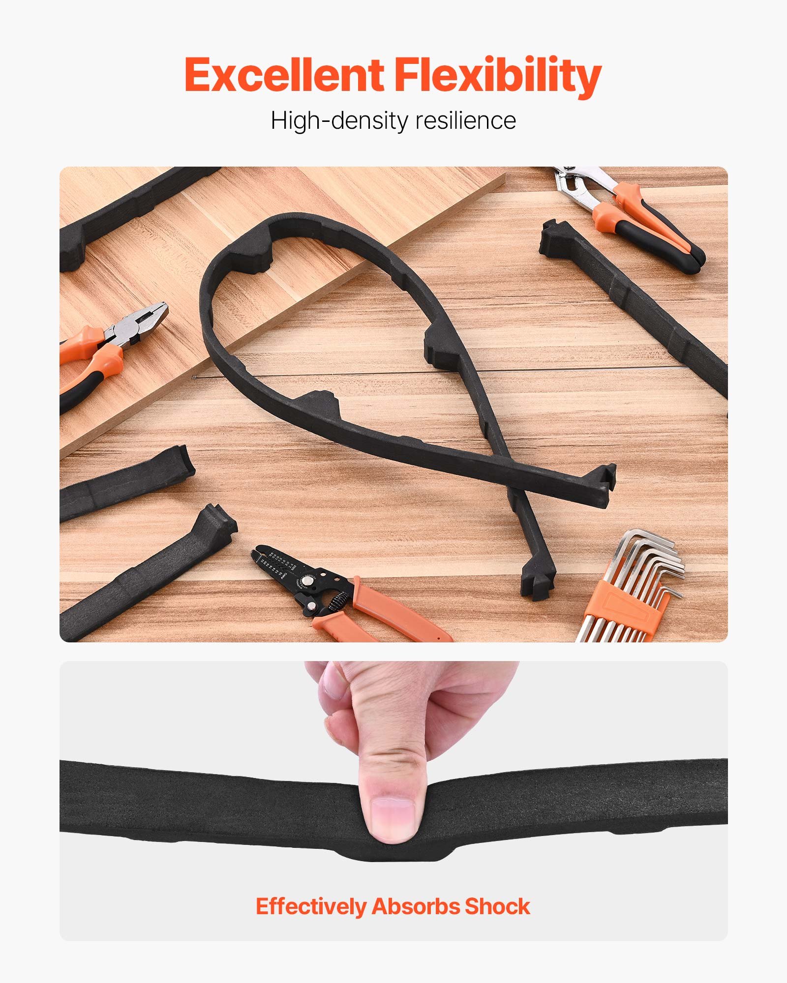 VEVOR Foam Closure Strips, Metal Roof Inside Closure Strip with 2 Rolls ...