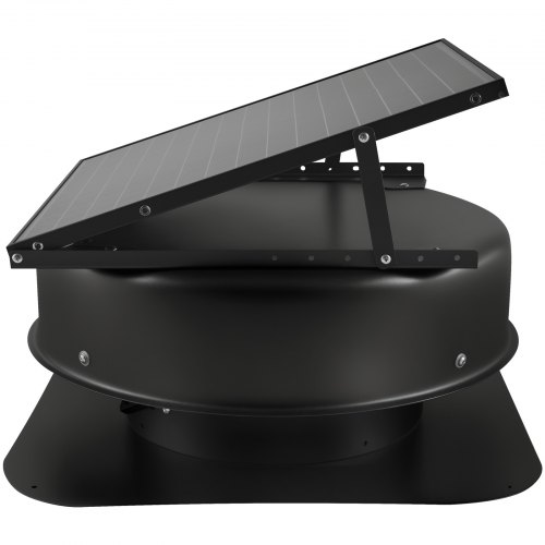 View of Solar Roof Attic Exhaust Fan 50W with Smart Thermostat Remote Control ...