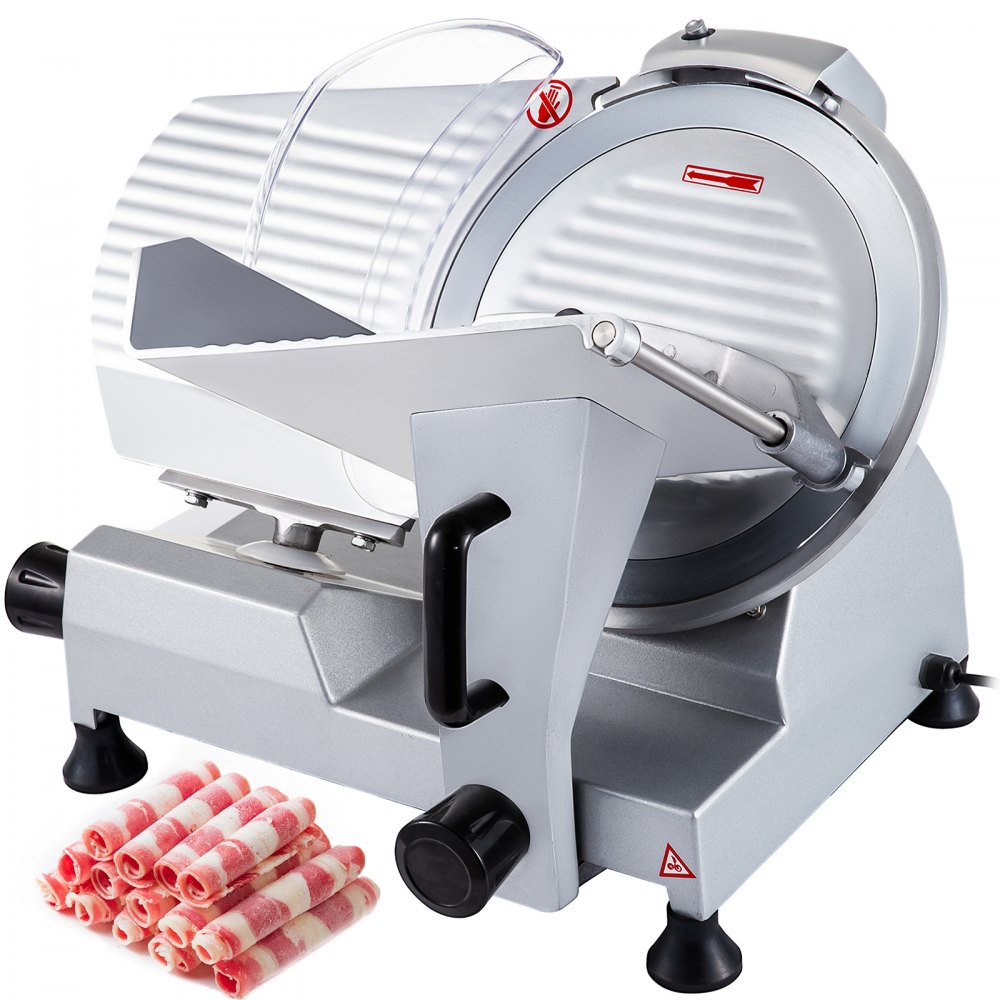 VEVOR Commercial Meat Slicer, 10 inch Electric Food Slicer, 240W Frozen ...