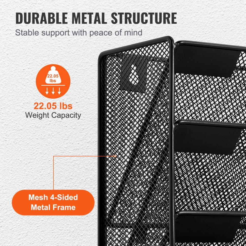 VEVOR Hanging Wall Files Organizer, 10-Tier Vertical Wall File Holder ...