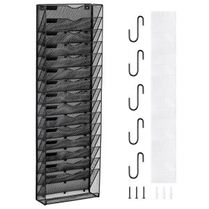 VEVOR Hanging Wall Files Organizer, 16-Tier Vertical Wall File Holder ...