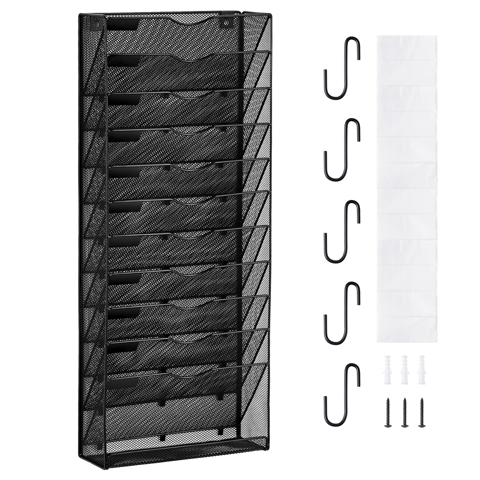 VEVOR 12 Pocket Hanging Wall File Organizer -12x4x30In,2.5Kg