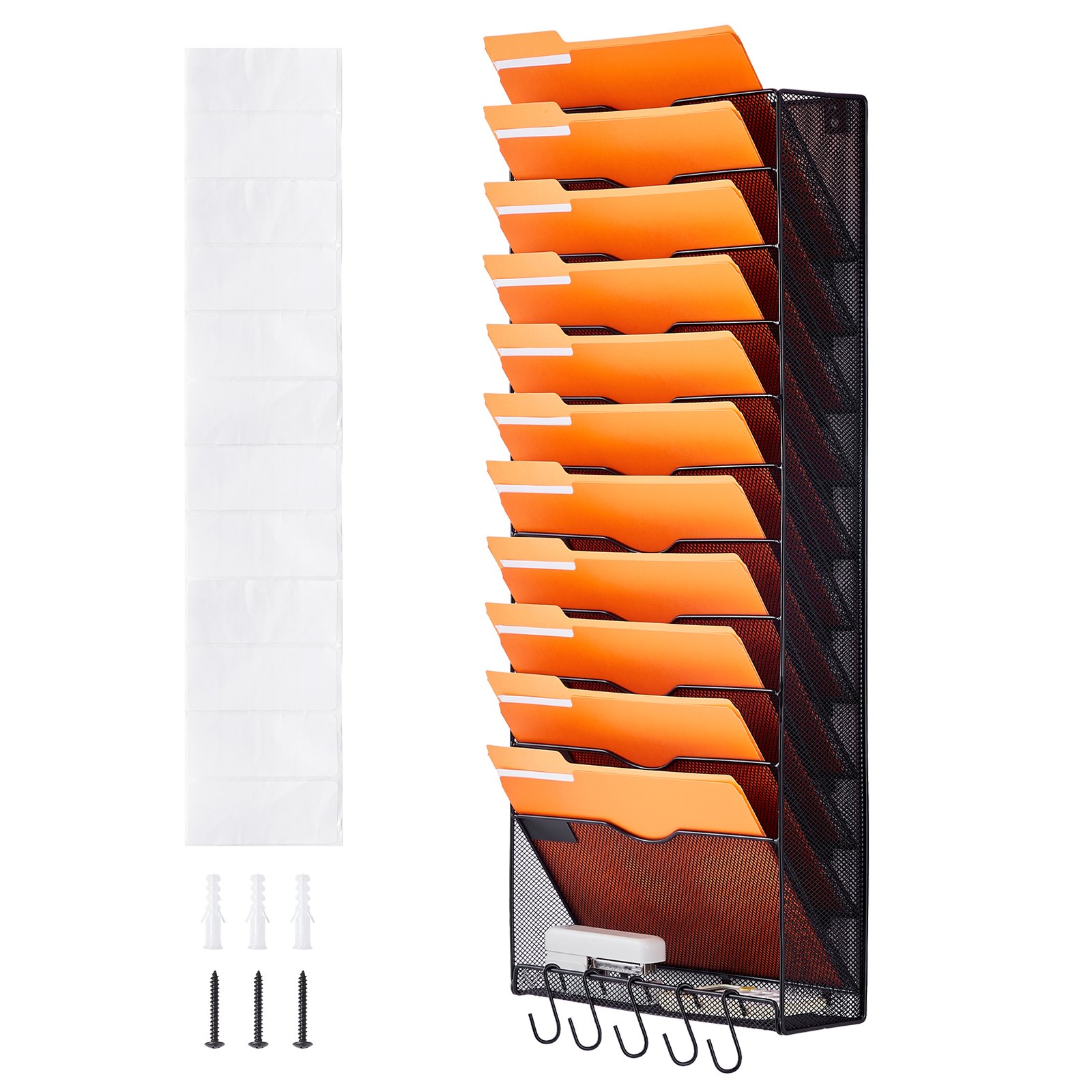 VEVOR 12 Pocket Hanging Wall File Organizer -12x4x30In,2.5Kg