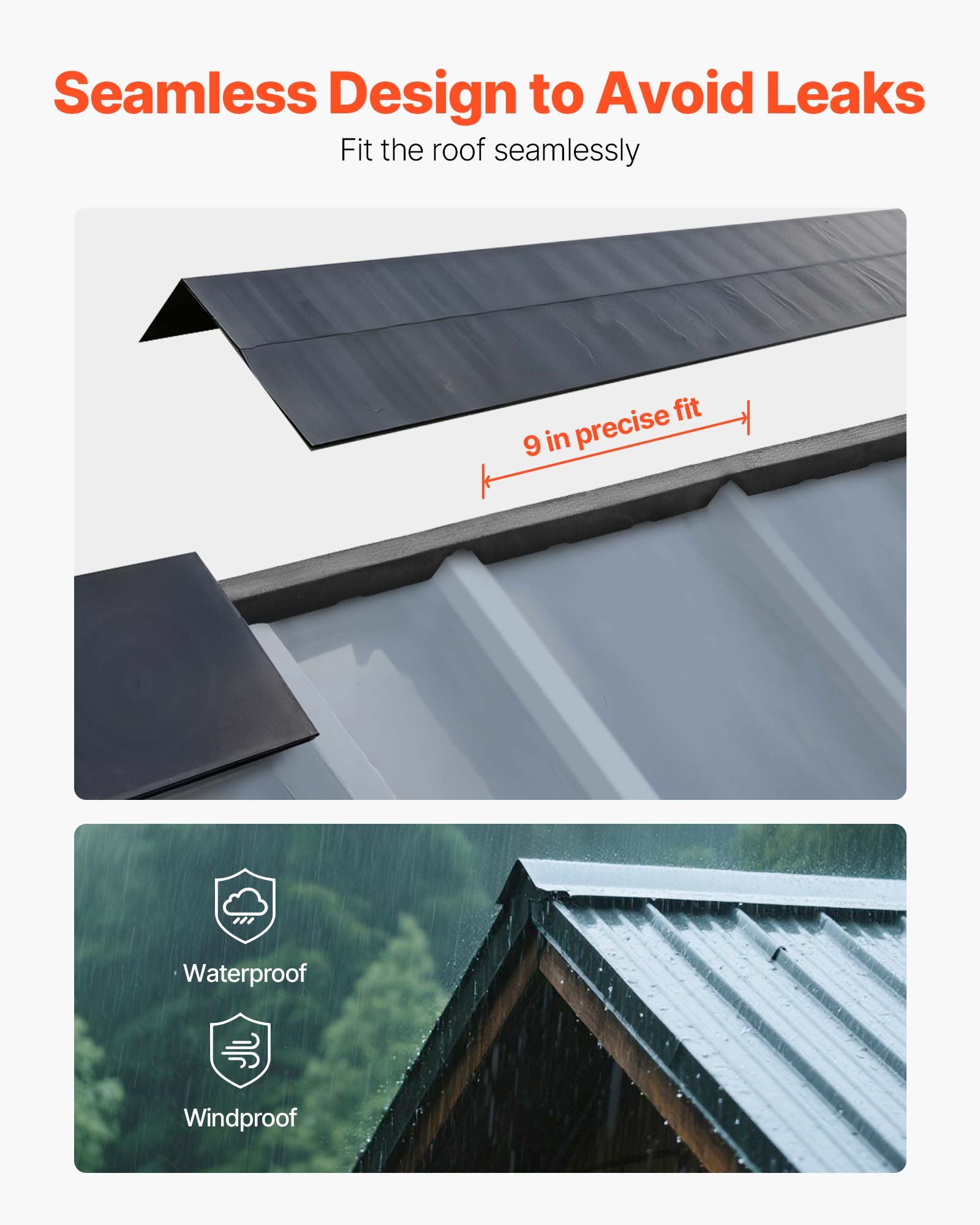 VEVOR Foam Closure Strips for Metal Roofing – 2 Rolls Tape