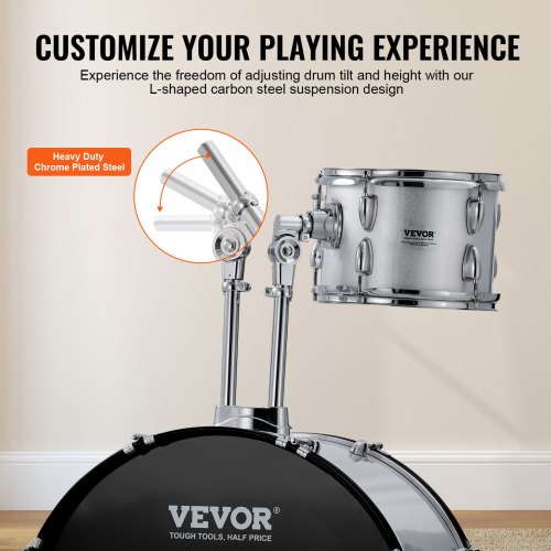VEVOR Adult Drum Set, 5-Piece, 22 inches Complete Full Size