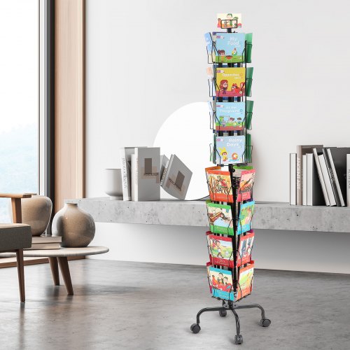 VEVOR Greeting Cards Display Rack, 32 Pockets Rotating