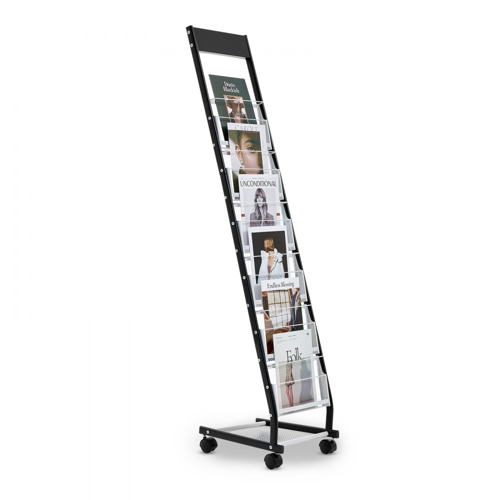 VEVOR Brochure Display Rack, Narrow 6-Tier Magazine Literature Display ...