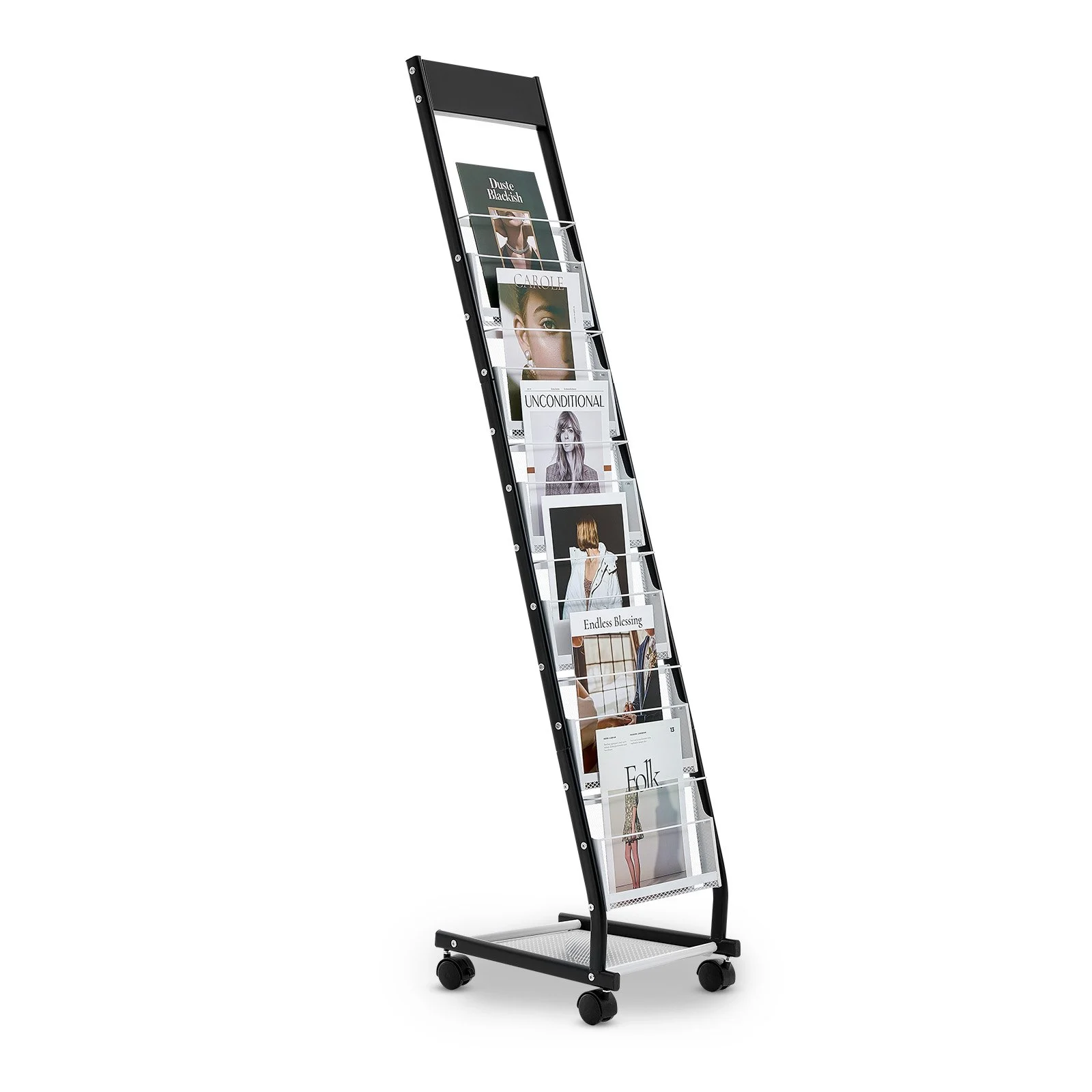 VEVOR Brochure Display Rack, Narrow 6-Tier Magazine Literature Display ...