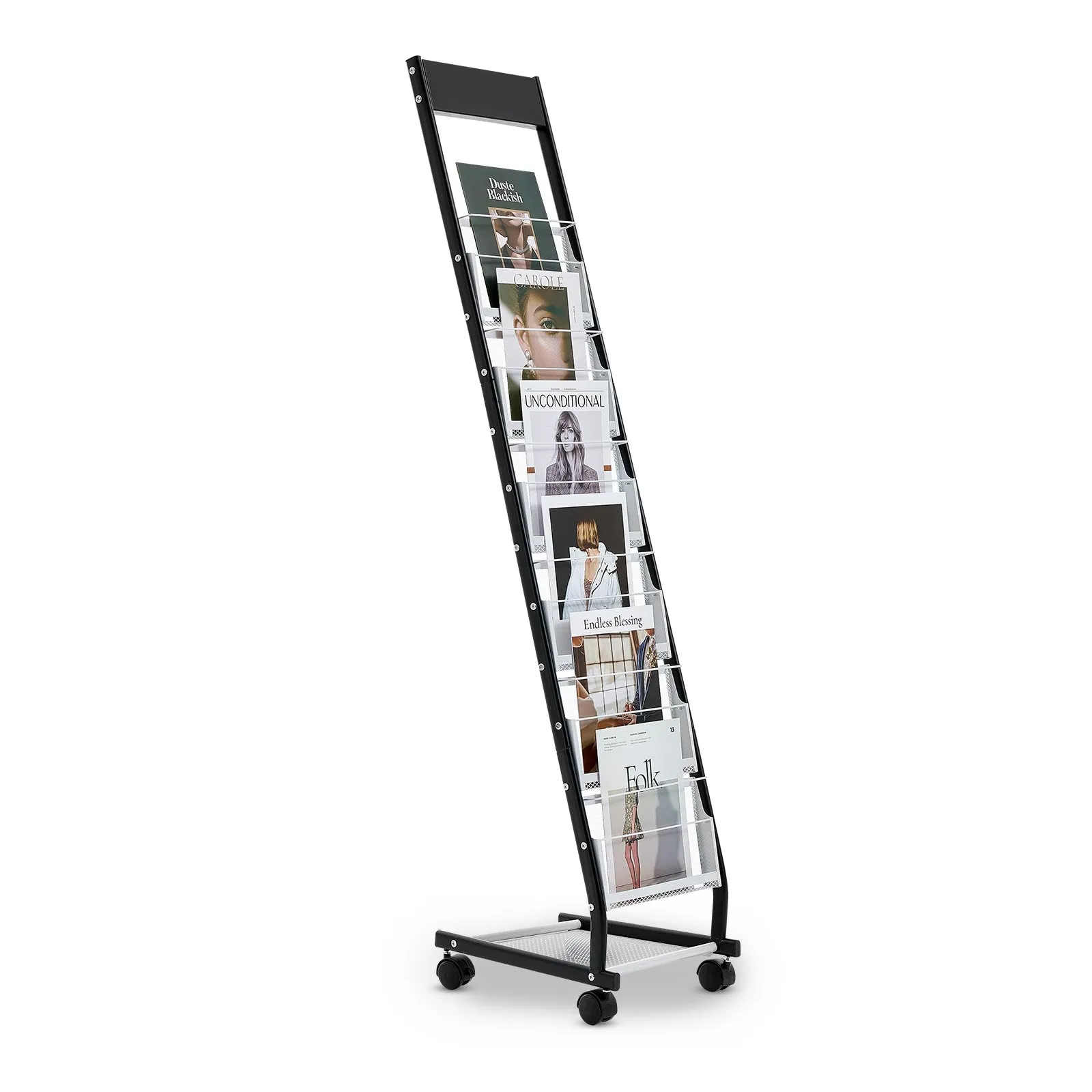 Brochure Display Racks VEVOR Brochure Display Rack, Narrow 6-Tier Magazine Literature Display ...