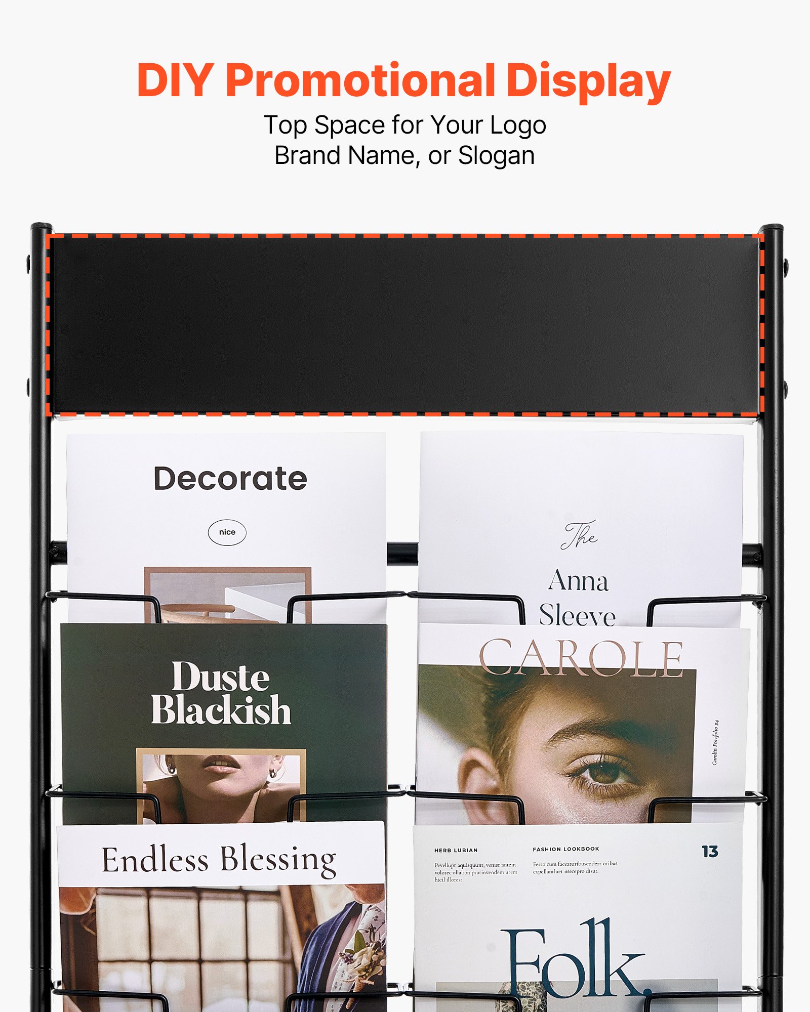 VEVOR Brochure Display Rack, 20 Pockets Magazine Literature Display ...