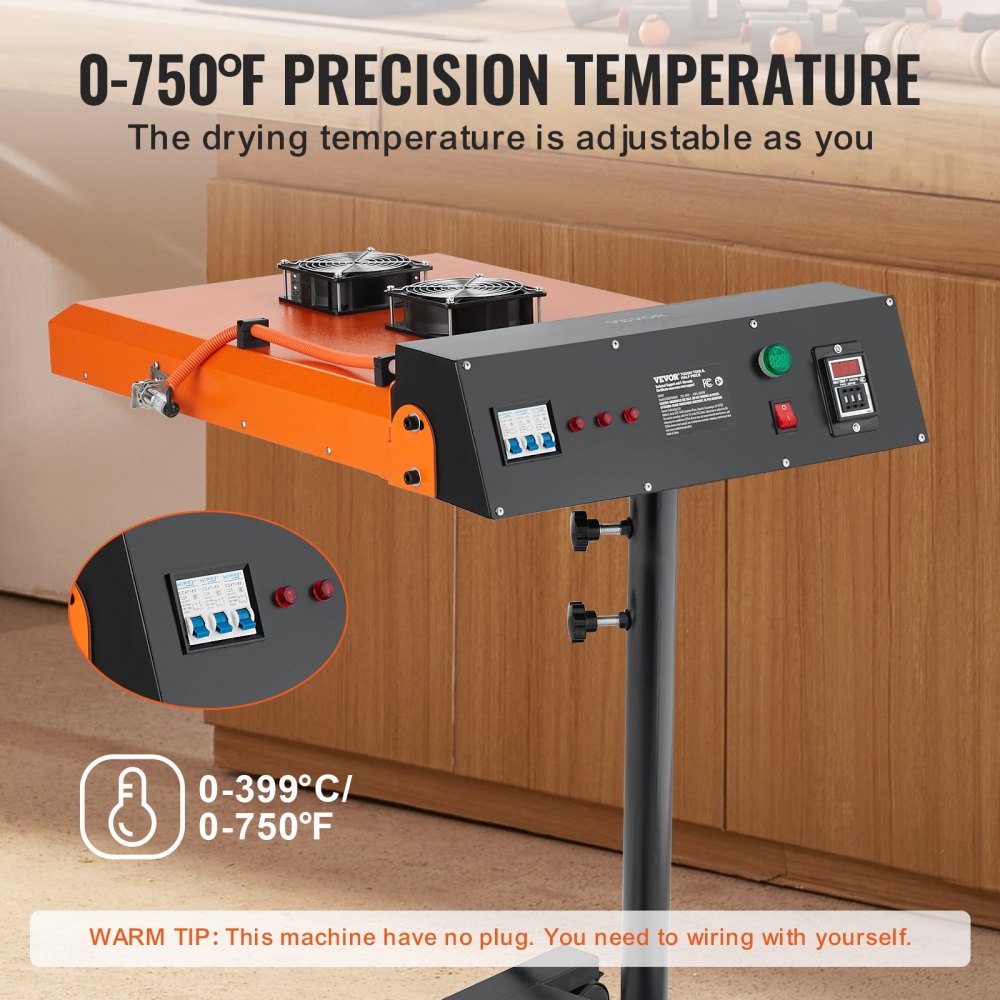 VEVOR VEVOR Flash Dryer, 6000W 19 x 21 inch Automatic Infrared IR Flash