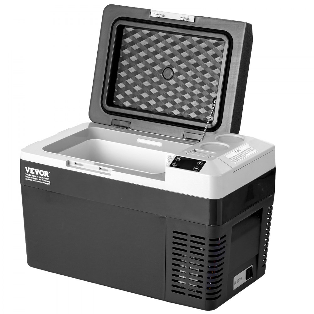 Přenosná autochladnička VEVOR, 12voltová autochladnička, 25 l / 26,4 QT přenosná mraznička s jednou zónou, nastavitelná teplota -4℉-68℉, kompresorová chladnička pro domácnost, venkovní použití, kempování, obytný vůz, auto - miniatura 12