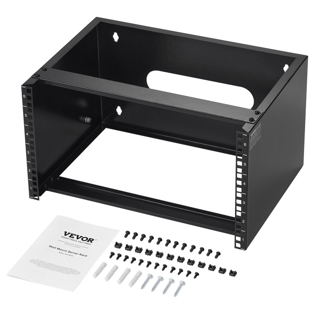 VEVOR 6U Wall Mount Network Rack 14 in/355.6 mm Depth Server Rack 50lbs ...