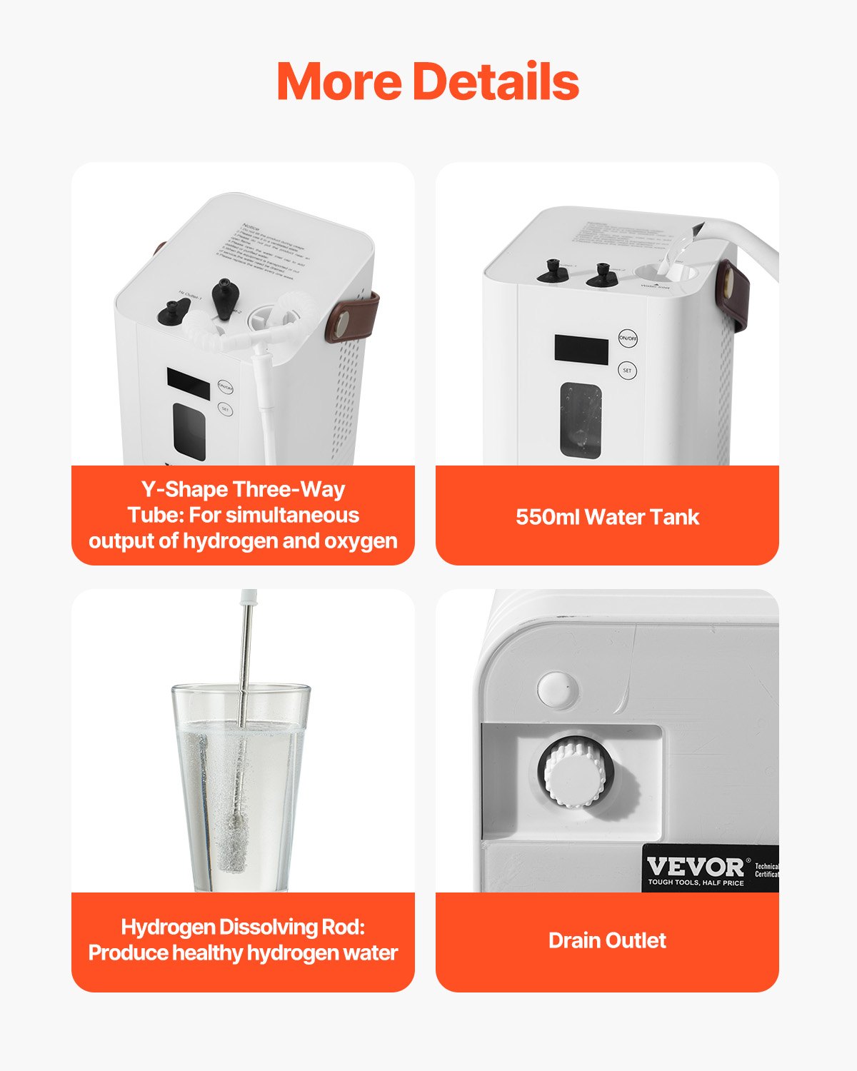 VEVOR Hydrogen Inhaler Machine — High-Purity for Home