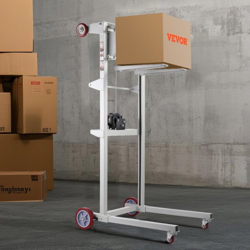 Material Lift Winch Stacker 551 lbs Capacity Pallet Truck Dolly 70 in ...