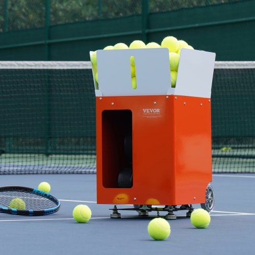 VEVOR Tennis Ball Machine Automatic Portable Ball Launcher Training ...