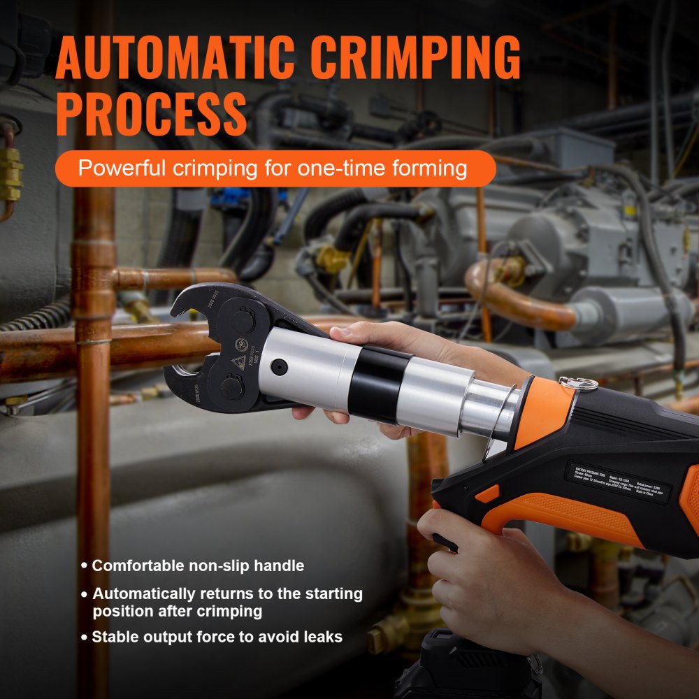 VEVOR Pro Press Tool, 18V Electric Pipe Crimping Tool for 1/2