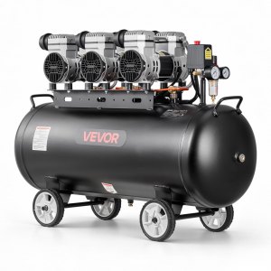 VEVOR 100L Air Compressor, 3KW Oil-Free Air Compressor Tank, 198 L/min ...