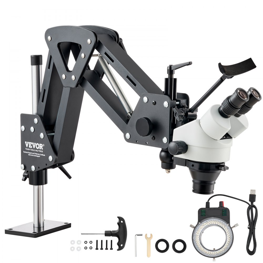VEVOR Multi-Directional Microscope with Spring Bracket, 7X-45X ...