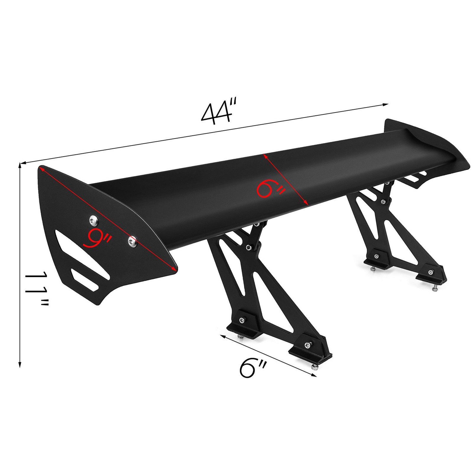 VEVOR 43.3inch Universal GT Wing Spoiler Lightweight Aluminum Single