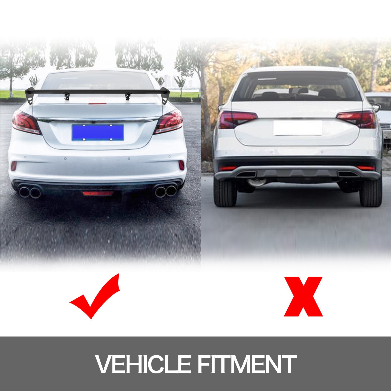 Universal GT Wing Spoiler 110CM Lightweight Aluminum Rear Spoiler Wing ...