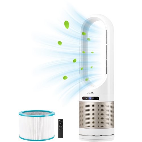 VEVOR Tower Fan Bladeless, 16.4ft/s Velocity Floor Fan that Blows