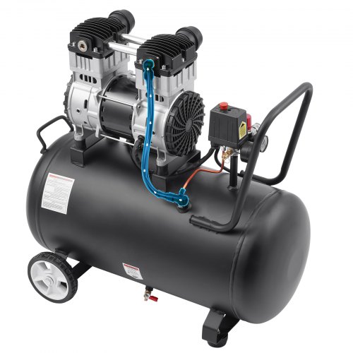 Compact Compressor Inlet VEVOR Air Compressor Compact Portable Oil Free Compressor 15 Gallon 90 ...
