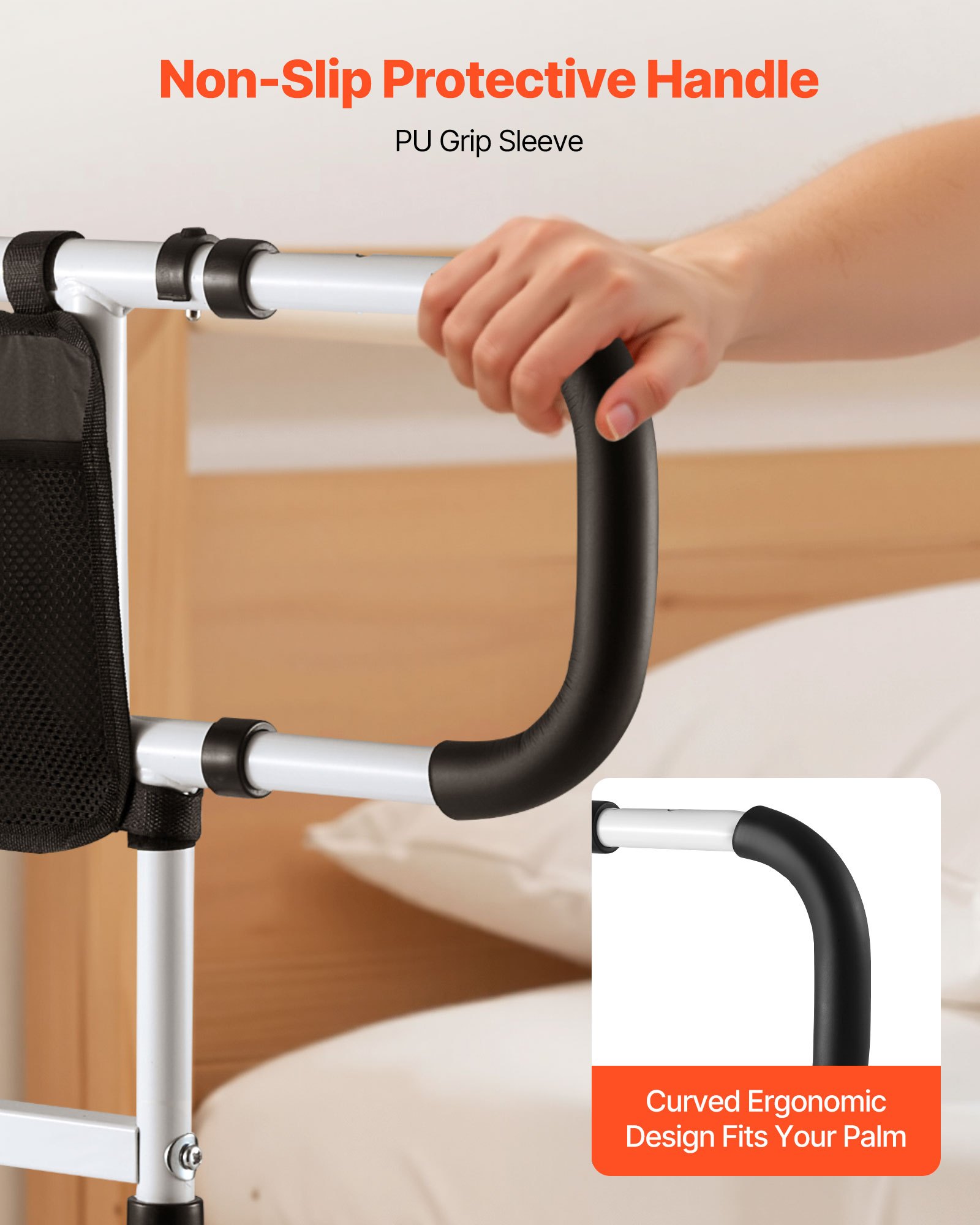 VEVOR Cane Bed Rail – 22-24 Inch Height, 300 Lb, Steel