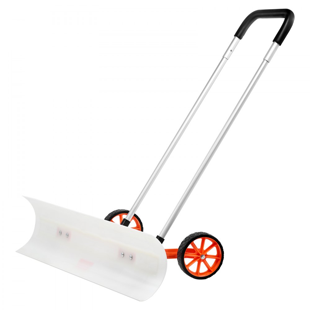 VEVOR Snow Shovel with Wheels, 37 inch Snow Shovel for Driveway, ABS ...