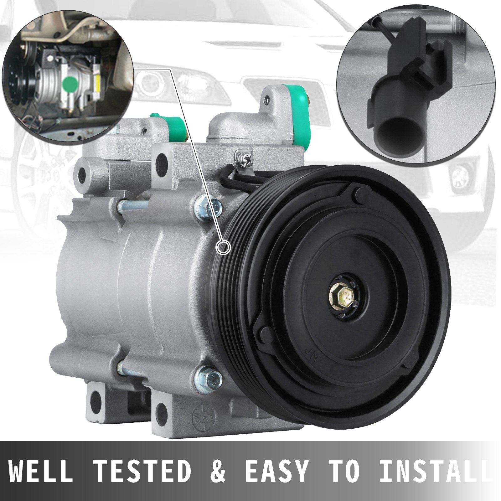 2001 2002 2003 2004 2005 2006 for Hyundai Santa Fe AC Compressor A/C 2 ...