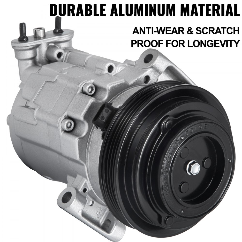 VEVOR A/C Compressor Kit Aluminum AC Compressors w/ Clutch AC ...