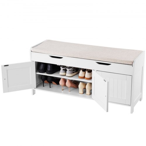 VEVOR Entryway Shoe Bench with Cushion – 41.3×13.8×19.8 inch