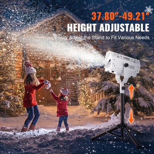 VEVOR Snow Machine 1200W Snow Making Machine with Height Adjustable ...
