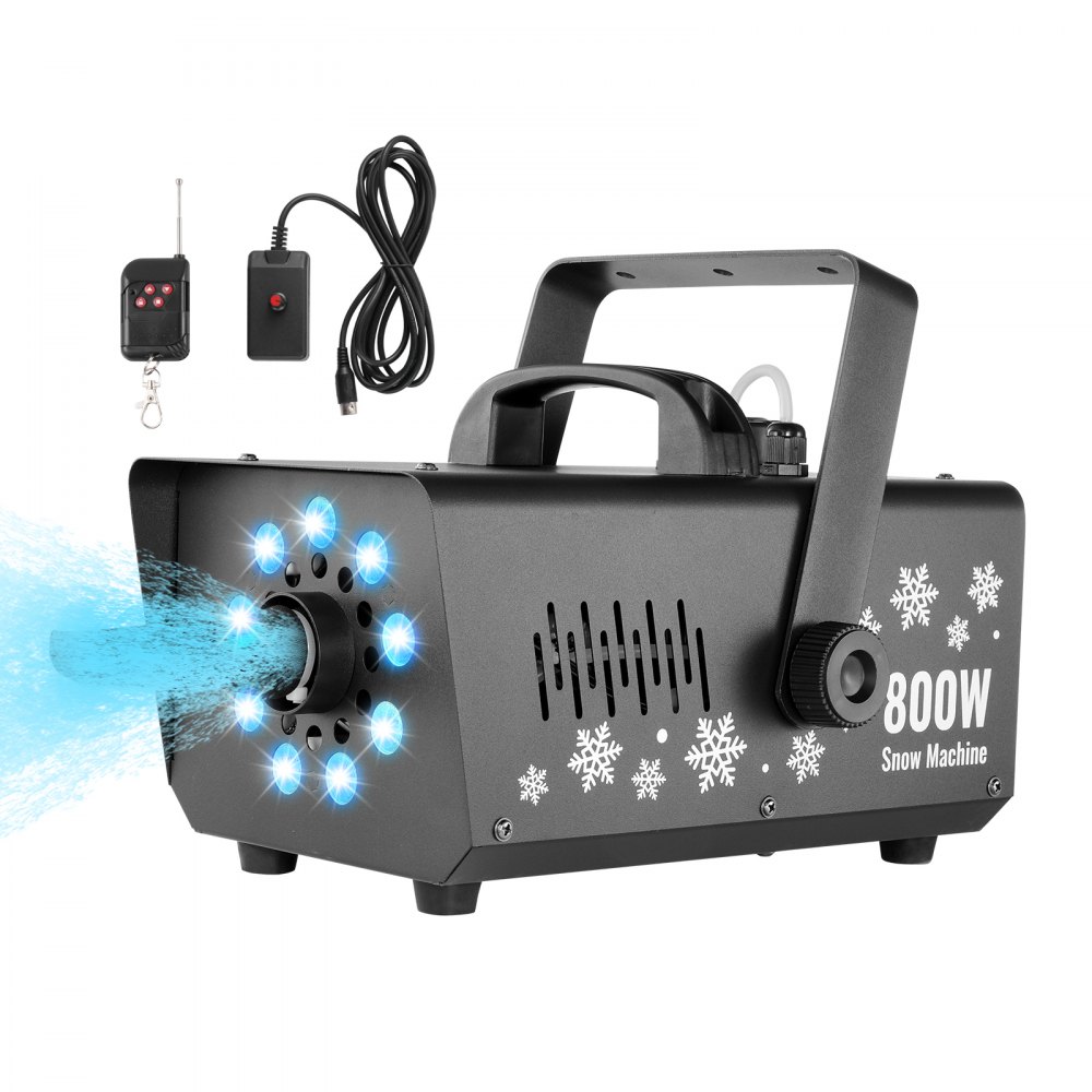 VEVOR Snow Machine 800W Handheld Hanging Snow Maker with LED Light for ...