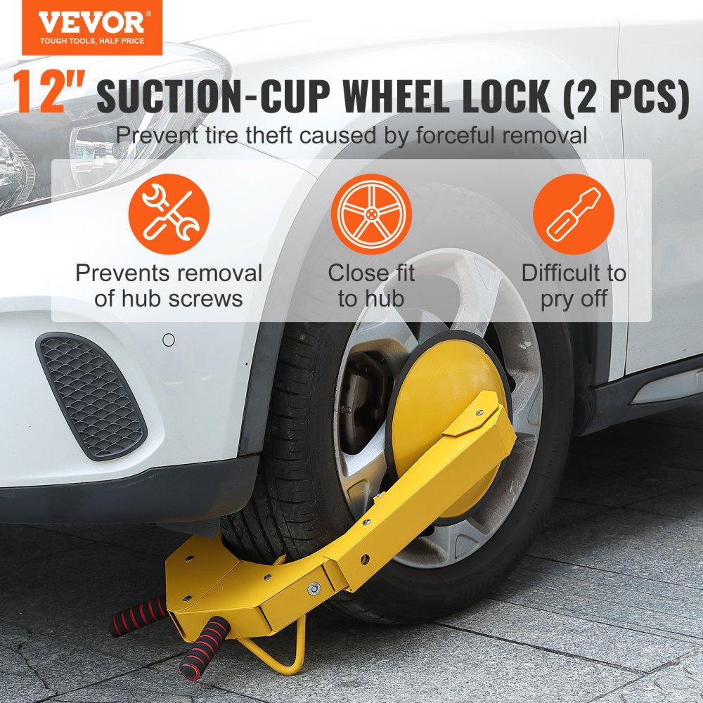 VEVOR Wheel Lock Clamp, 2-Pack Trailer Wheel Lock, Heavy-Duty Anti