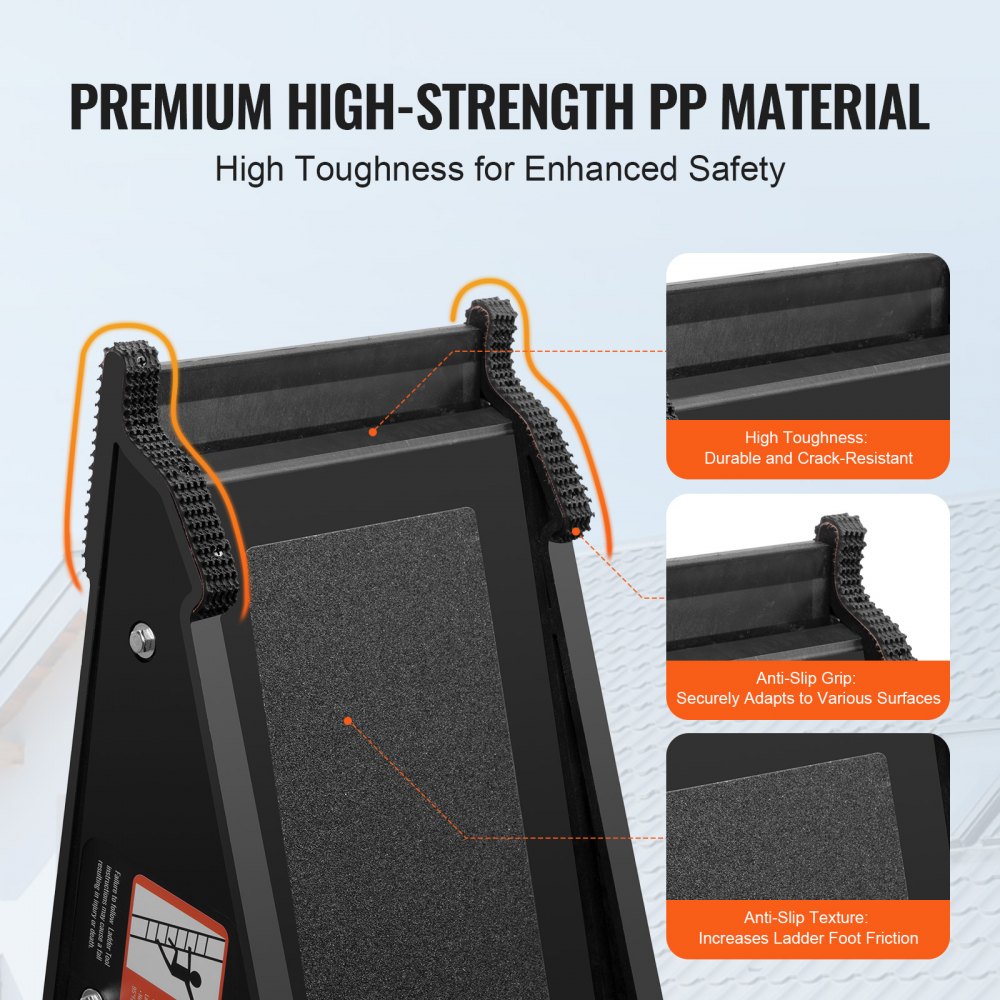 VEVOR Ladder Levler 380lbs Load PP Leveling Tool with Storage for ...