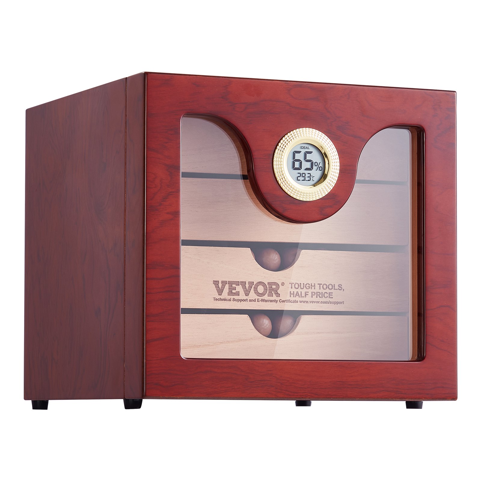 VEVOR Cigar Humidor Cabinet, Handmade Spanish Cedar Wood Cigar Humidor ...