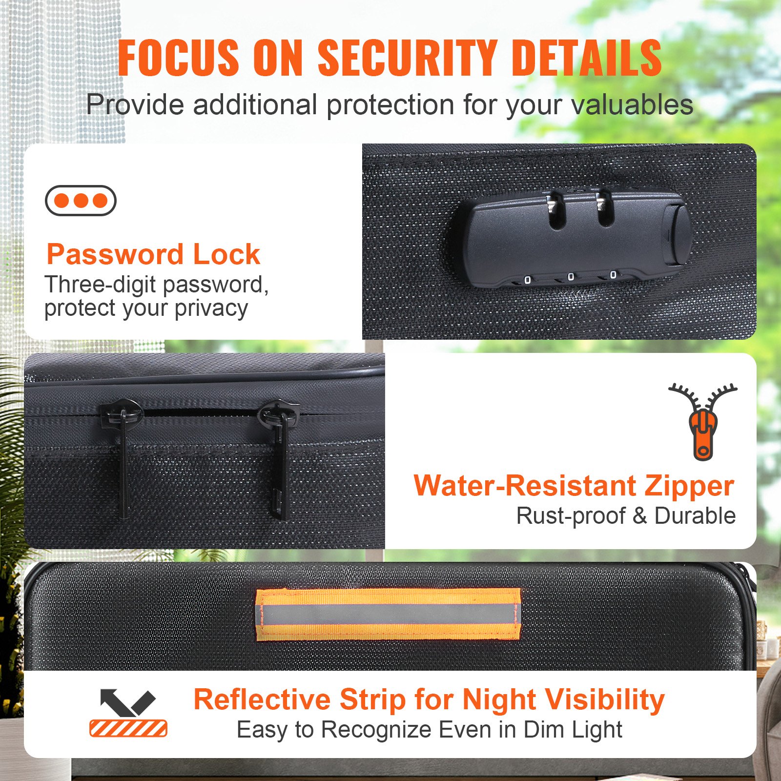 VEVOR VEVOR Fireproof Document Box, Fireproof Document Bag with Lock