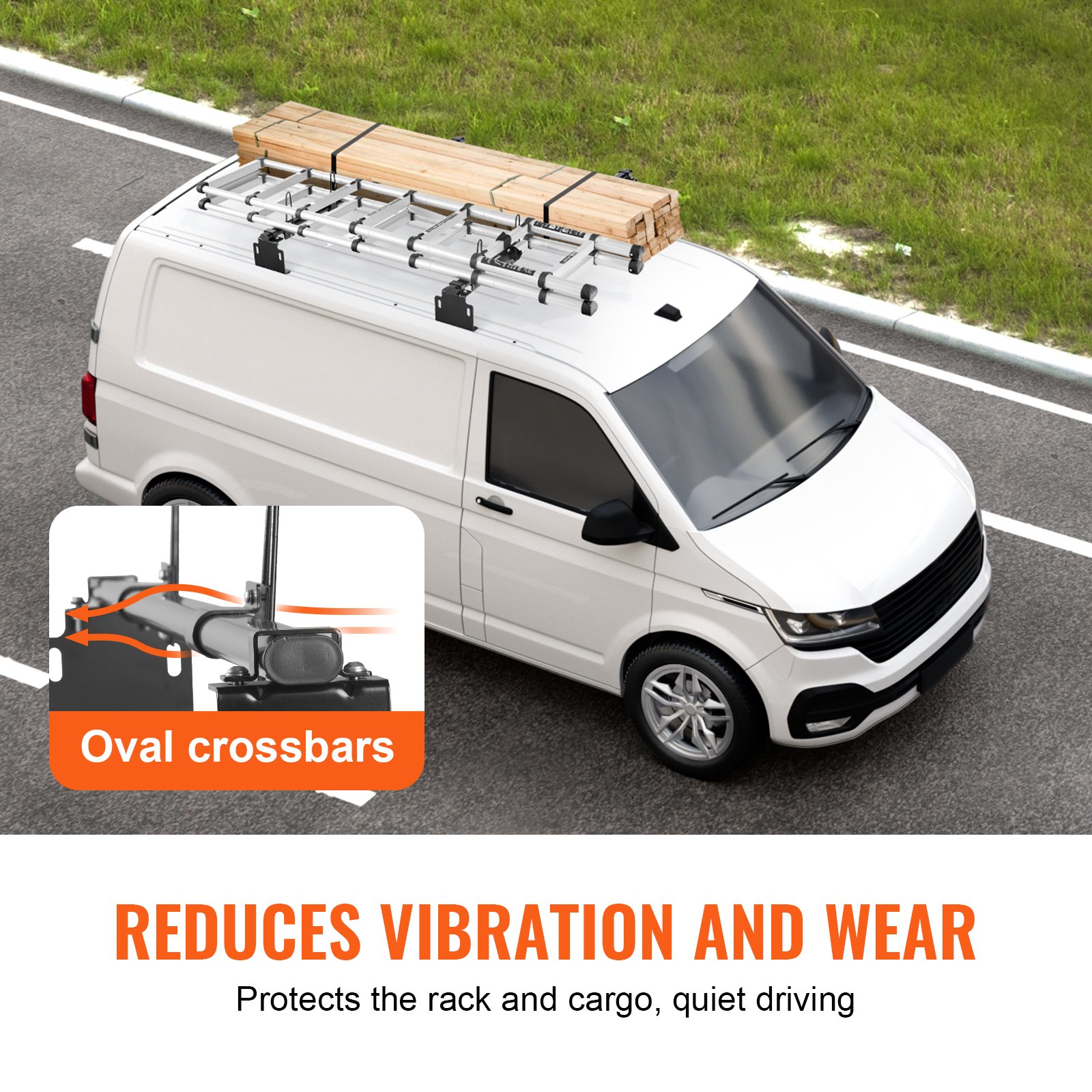 Rooftop Ladder Racks VEVOR Trailer Ladder Rack Van Roof Ladder Rack for Universal Truck ...