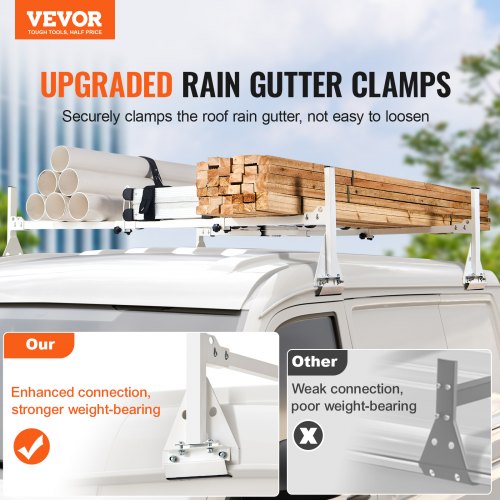 VEVOR Trailer Ladder Rack Van Roof Ladder Rack 600 lbs 56.7-63 inch ...