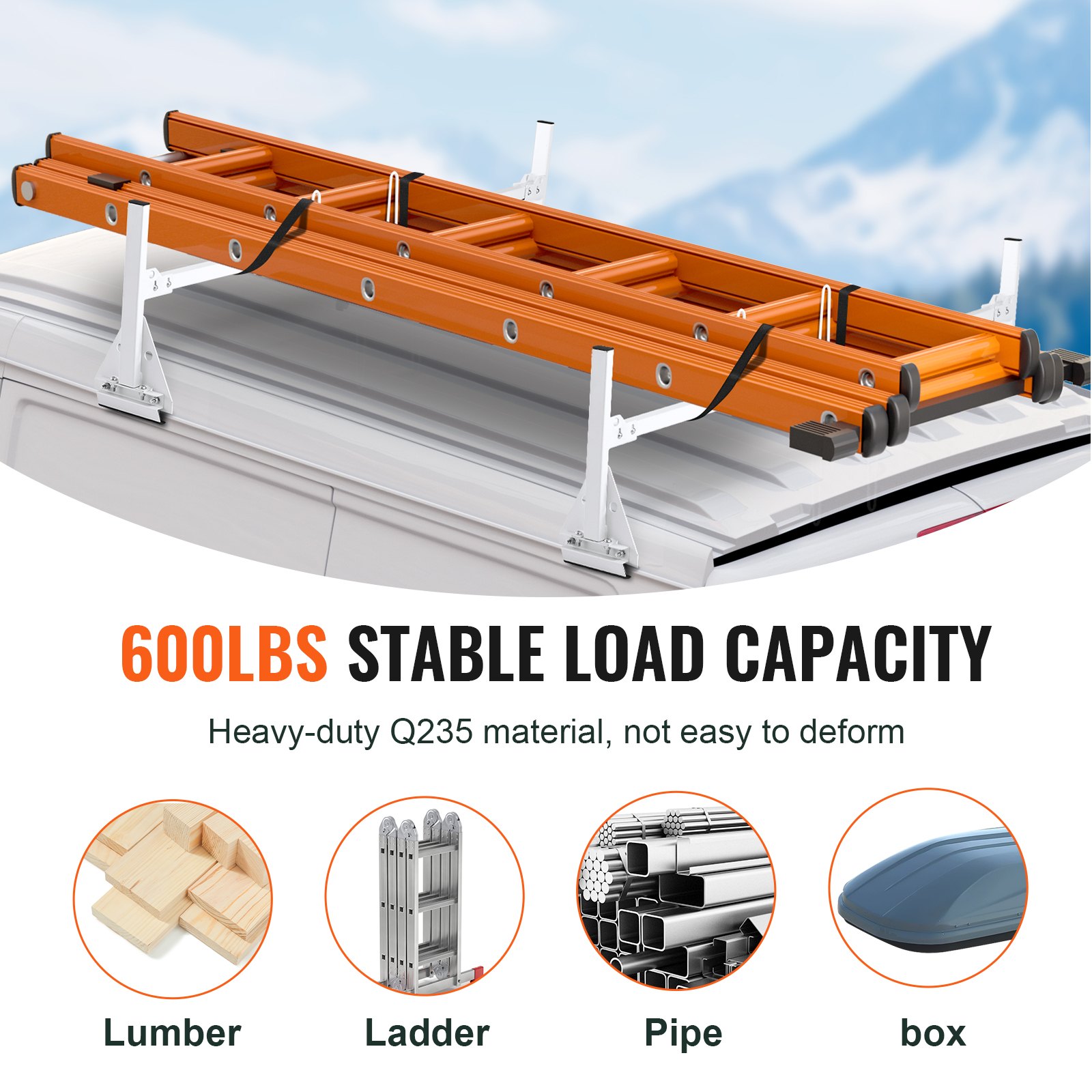 VEVOR Chevrolet Express Ladder Rack – 59