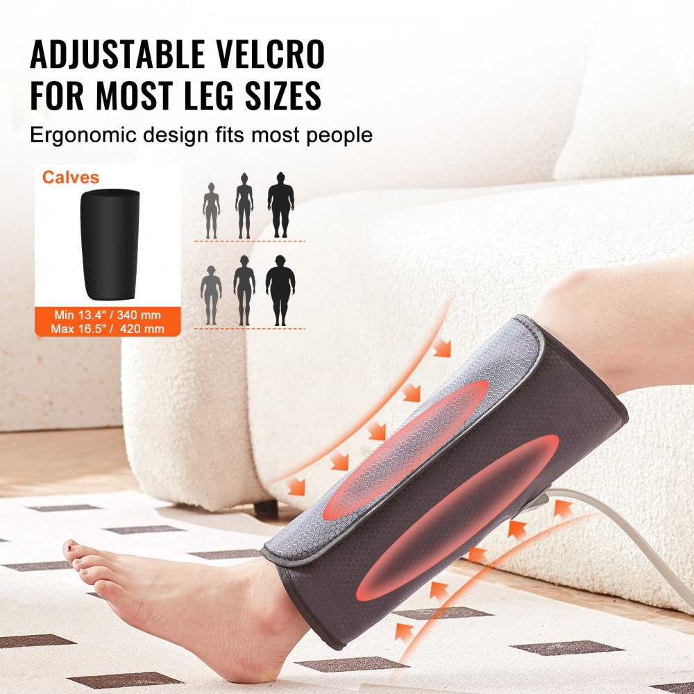 Vevor Leg Massager With Heat Air Compression Calf Massager With 3 Modes And 3 Intensities 2 8906