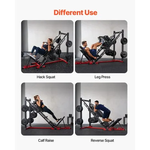 Leg Press Hack Squat Machine, 2 in 1 regolabile Leg Press Machine per la palestra domestica con cuscinetto lineare, macchina Hack Squat a 45 gradi per allenamento della parte inferiore del corpo Leg Press Hack Squat Machine, 2 in 1 regolabile Leg Press Machine per la palestra domestica con cuscinetto lineare, macchina Hack Squat a 45 gradi per allenamento della parte inferiore del corpo