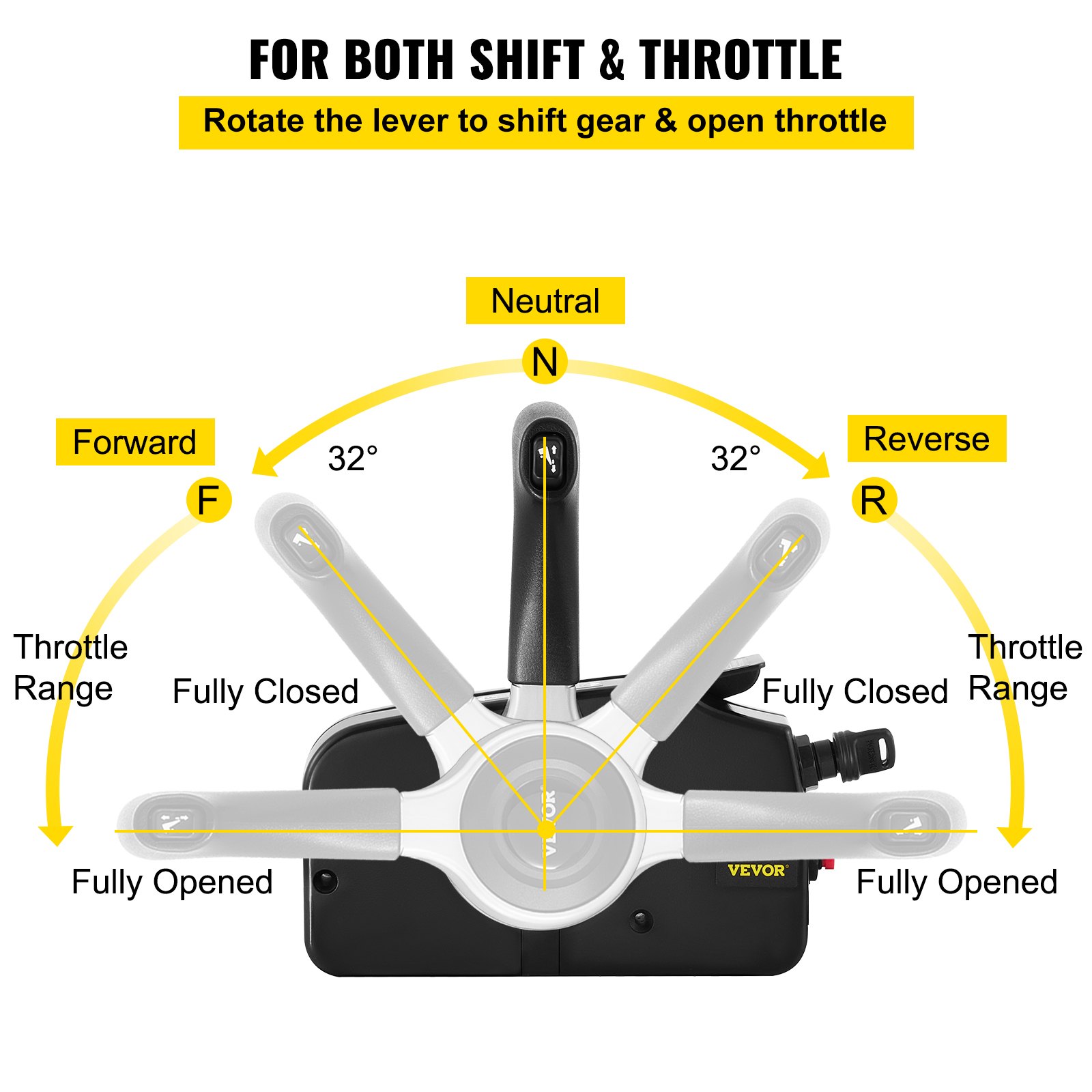 Throttle Outboard Remote Control Box 67200 93j50 For Suzuki Push Right