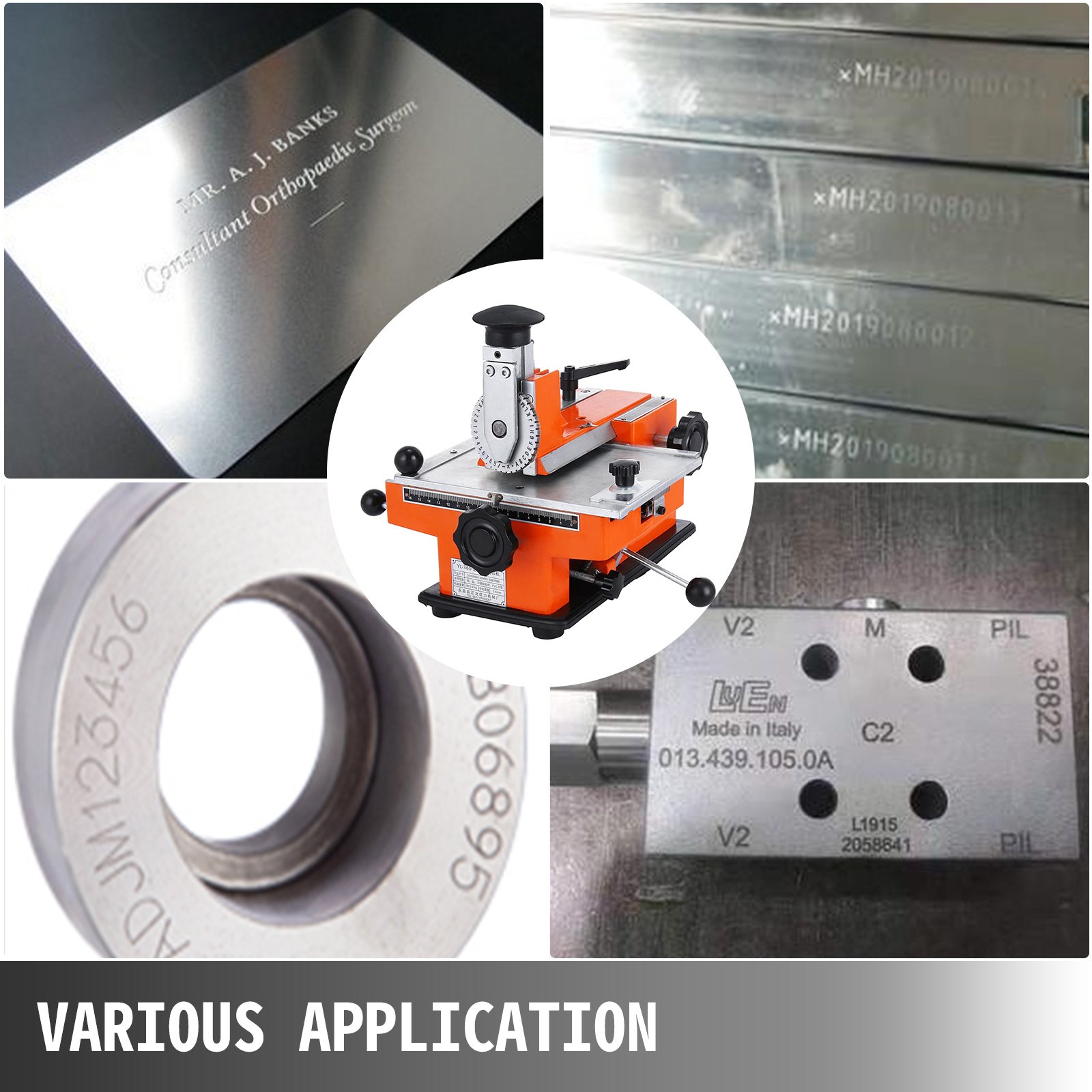Tag Stamp Machine Embosser Stamping Machine Semi-auto Sheet 4mm Metal Marking Machine For ...