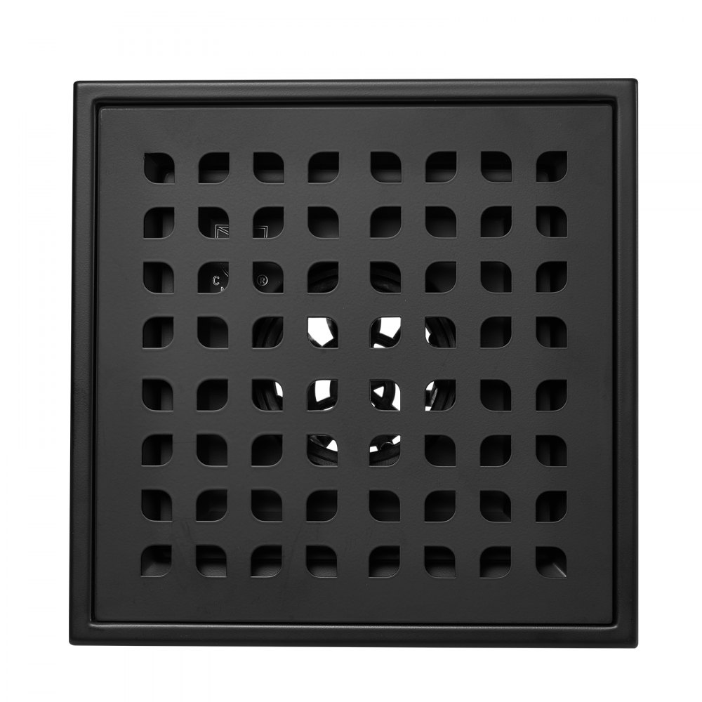 VEVOR 16 Inch Linear Shower Drain with Square Pattern Grate,Brushed 304 ...