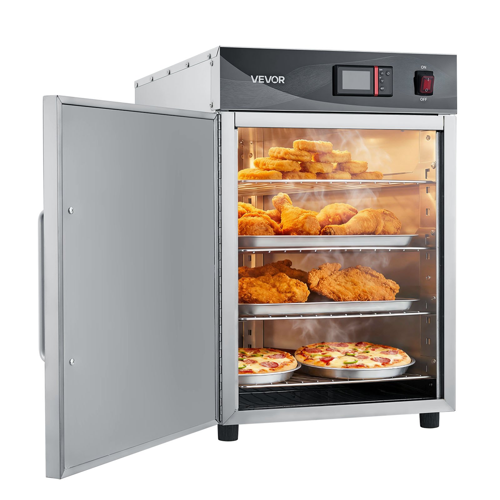 VEVOR Electric Hot Box Food Warmer, 4-Tier Commercial Warming Cabinet ...